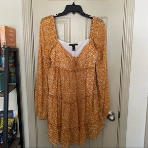 F21 Yellow/Orange Floral Dress